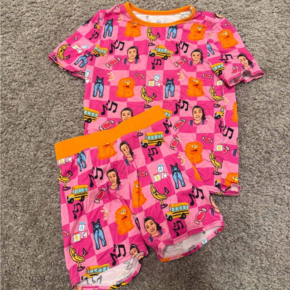 Vibrant Pink Kids Pajama Set